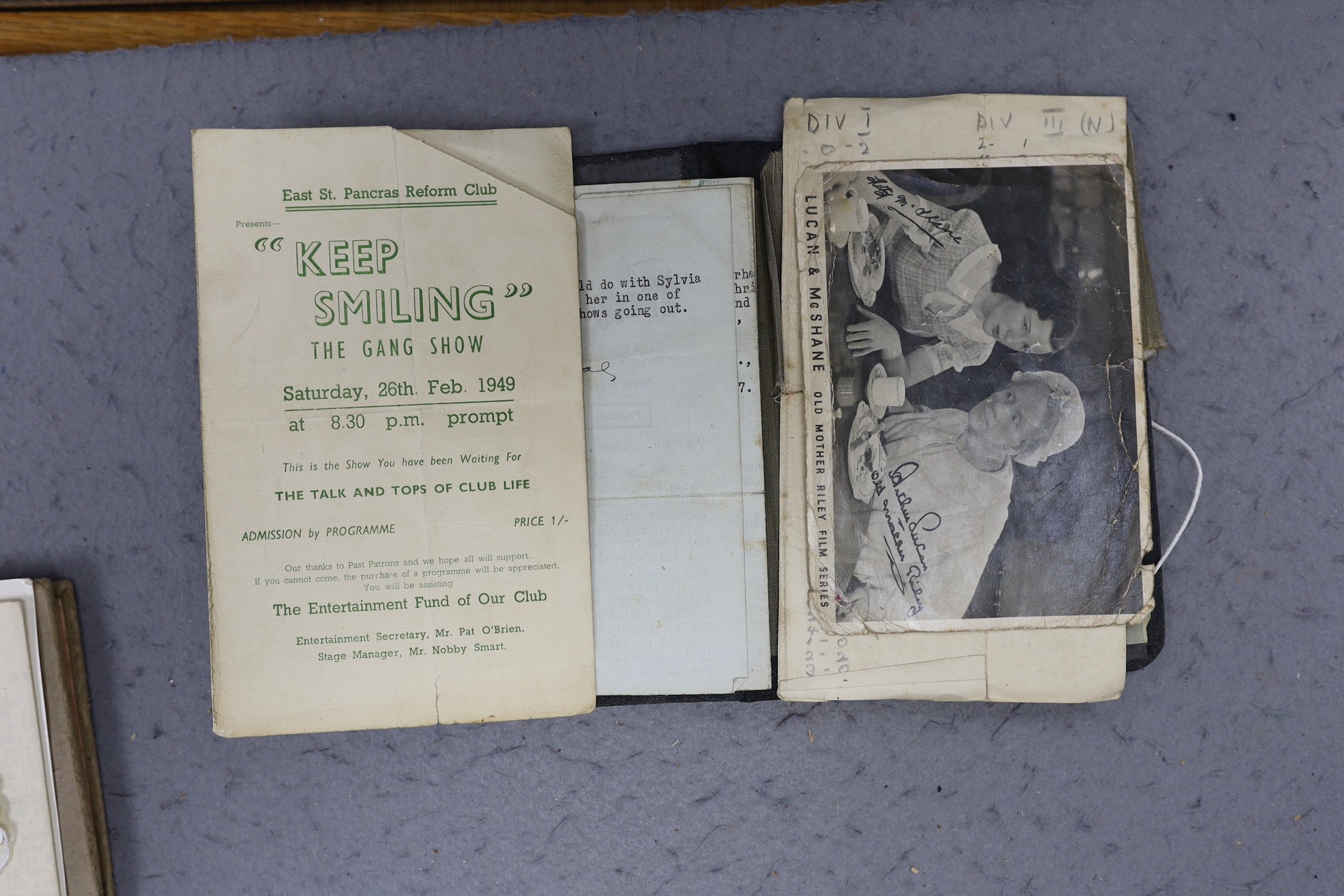 Football related: Autograph album of Wembley Lions Speedway stars and other signatures, circa 1946